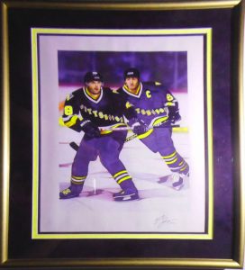Topps Original Hand Painted Artwork - Card #TC10 Mario Lamieux & J.Jagr