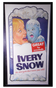 WACKY PACKAGES Poster # 11-IVERY SNOW-Topps Vault w/COA 1973