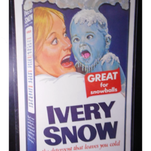 WACKY PACKAGES Poster # 11-IVERY SNOW-Topps Vault w/COA 1973