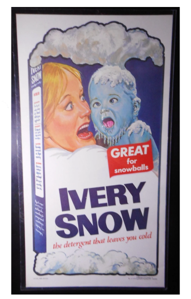 WACKY PACKAGES Poster # 11-IVERY SNOW-Topps Vault w/COA 1973