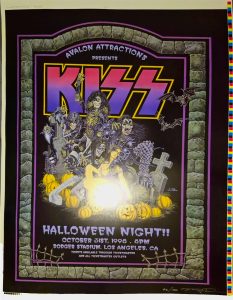 KISS-1998 DODGER STADIUM HALLOWEEN NIGHT CONCERT POSTER PRINTERS PROOF