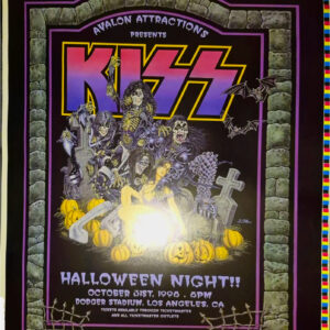 Kiss-1998 Dodger Stadium Halloween Night Concert Poster Printers Proof