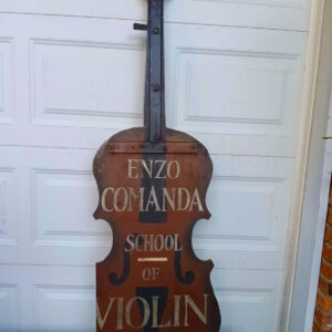 Vintage Violin Store Wooden Sign